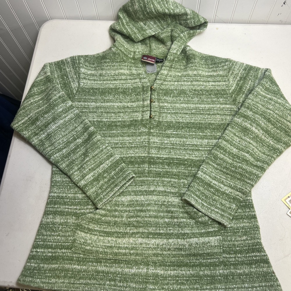 Sherpa Adventure Gear Womans Large Green Polyester Pullover Hoodie
